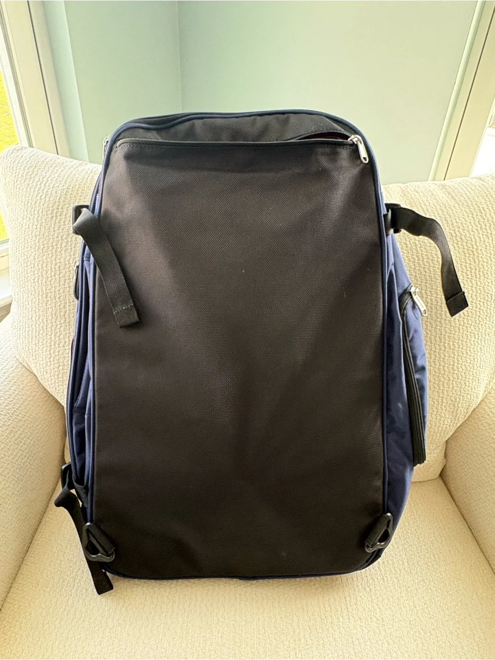 eBags Mother Lode Carry-On Travel Backpack Navy Blue Full Size